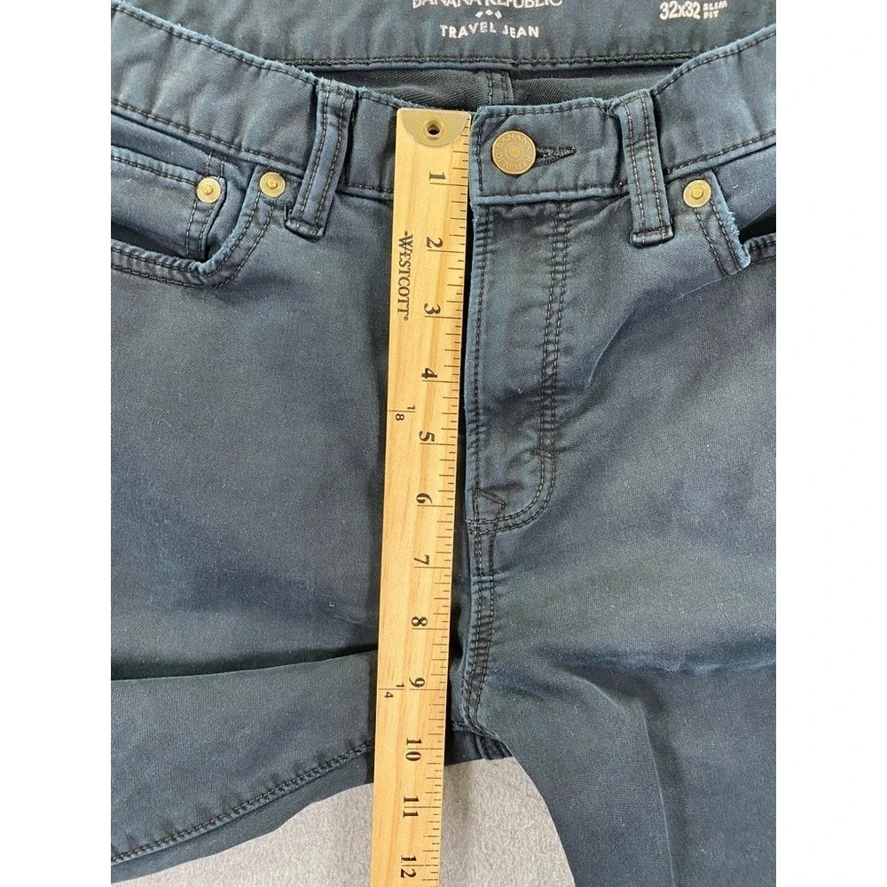 Banana Republic Travel Jean Mens 32x32 (Fits 30x28.5) Slim Fit Navy Blue Stretch